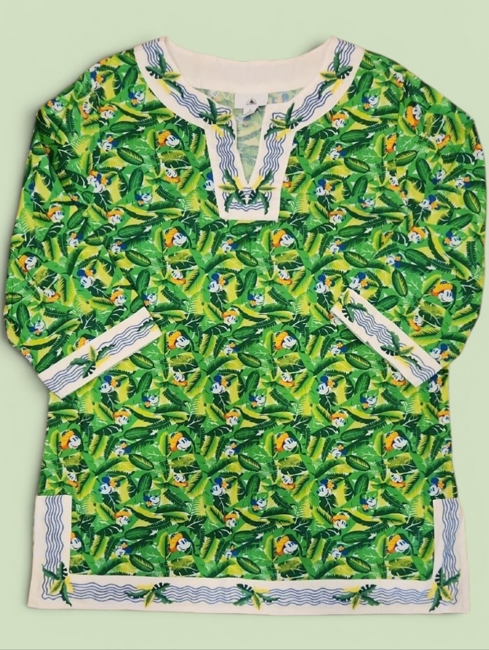 Disney Parks Caribbean Beach Resort Mickey Tropical Tunic Top Coverup L